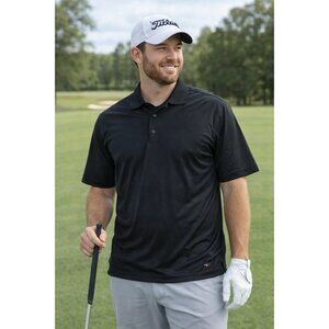 Greg Norman Men's Black Moisture-Wicking Polo Shirt, Large, NEW